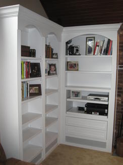 Finished Built-in Bookcases