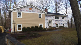 Timberframe front Entrance & Hardy Siding & Deck - Construction - View 1