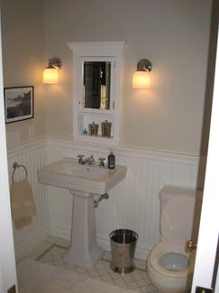 Bathroom With Painted Wainscoting