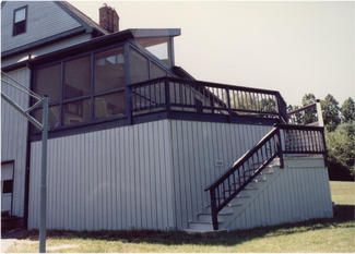 Deck with Solid Screening & Stairs