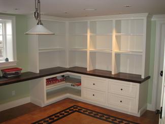 Custom Cabinetry with Walnut Counter Tops and Cork Floor