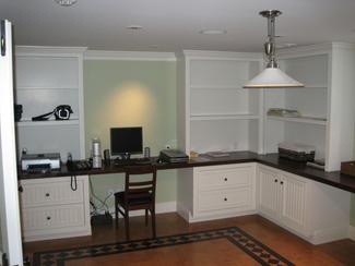 Custom Cabinetry with Walnut Counter Tops and Cork Floor