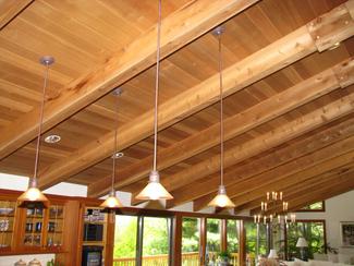 Dining Room / Living Room (Detail: Cedar Ceiling)