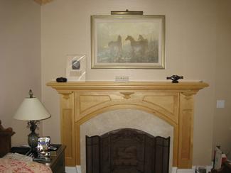 New Gas Fireplace/ Custom Mantel/ Granite Surround (prior to paint)