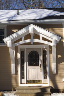 Timberframe front Entrance - Actual - Detail view