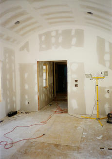 Study with Barrell Ceiling (Detail: Sheetrock Application)