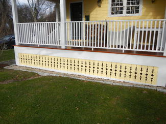 Porch with custom lattice